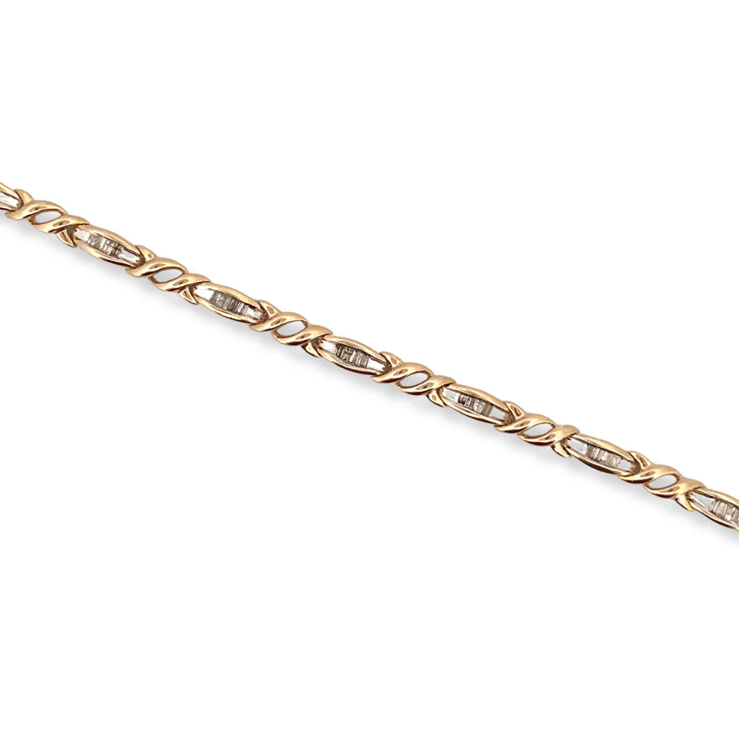 14ct gold diamond bracelet - Image 2