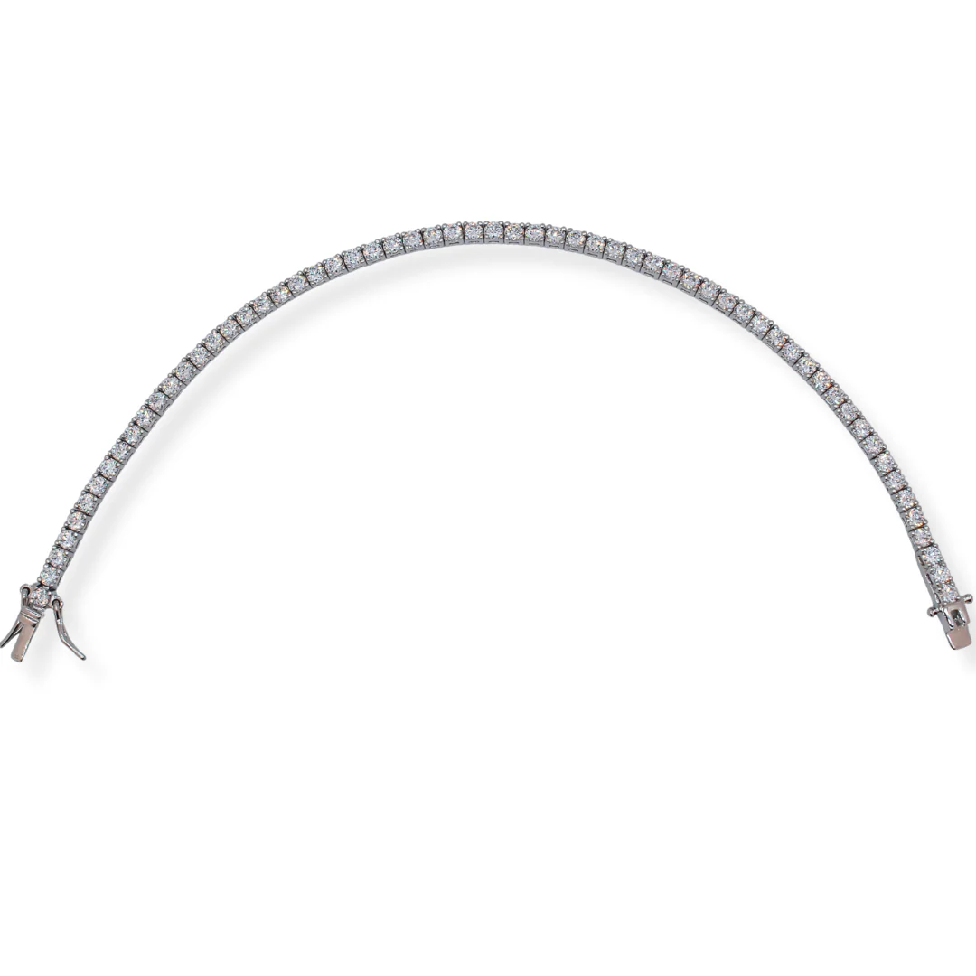 18ct gold diamond tennis bracelet - Image 2