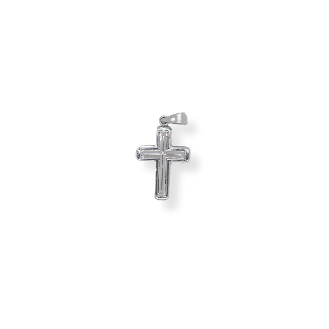9ct white gold cross