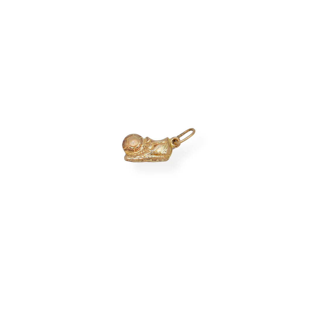 9ct gold soccer boot charm