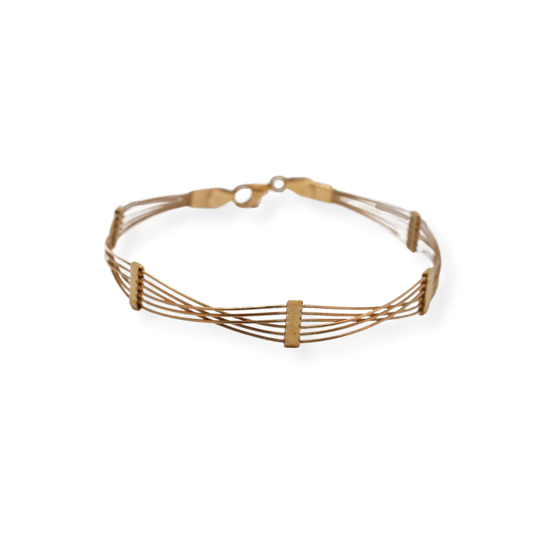 9ct yellow gold chain and bracelet set - Image 3