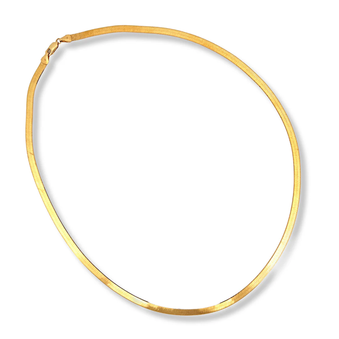 9ct yellow gold herringbone chain