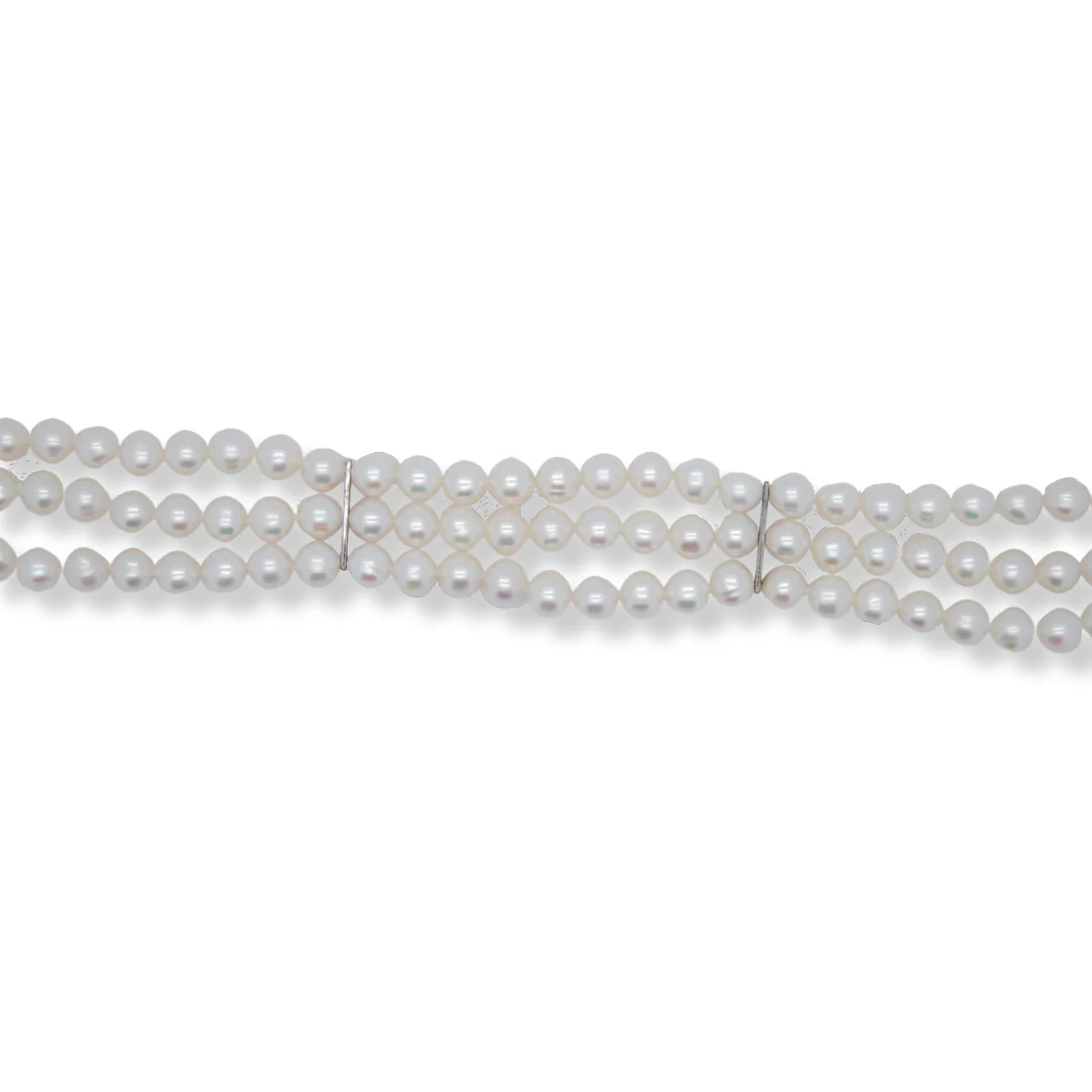 Fresh water white pearl bracelet - Image 2