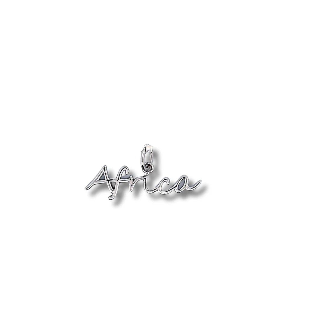 silver africa pendant
