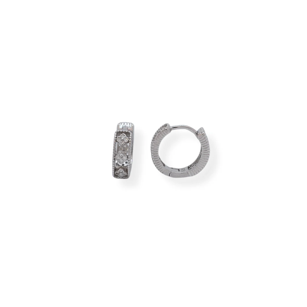 Silver cz earrings - Image 2