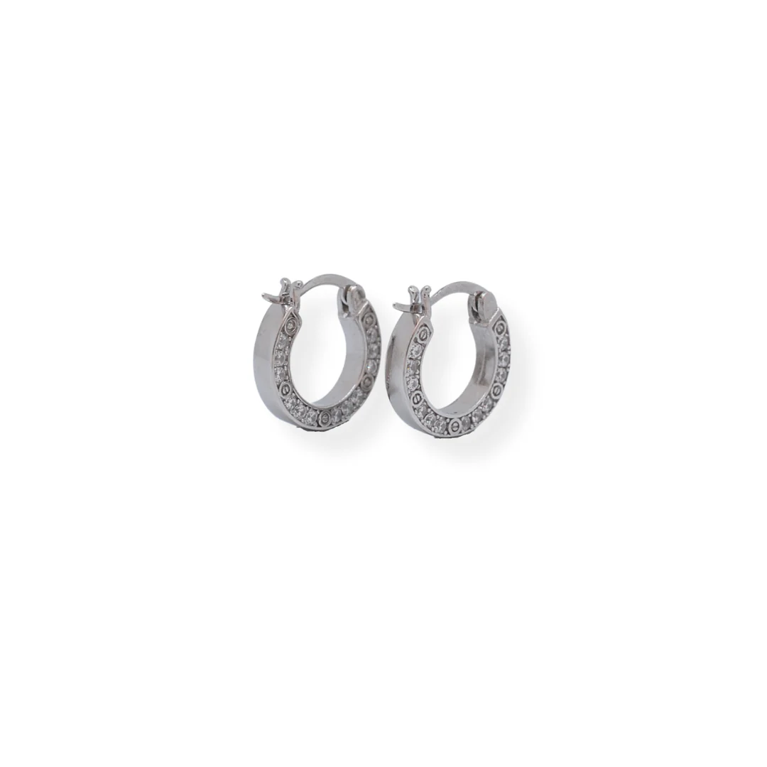 Silver cz earrings - Image 2