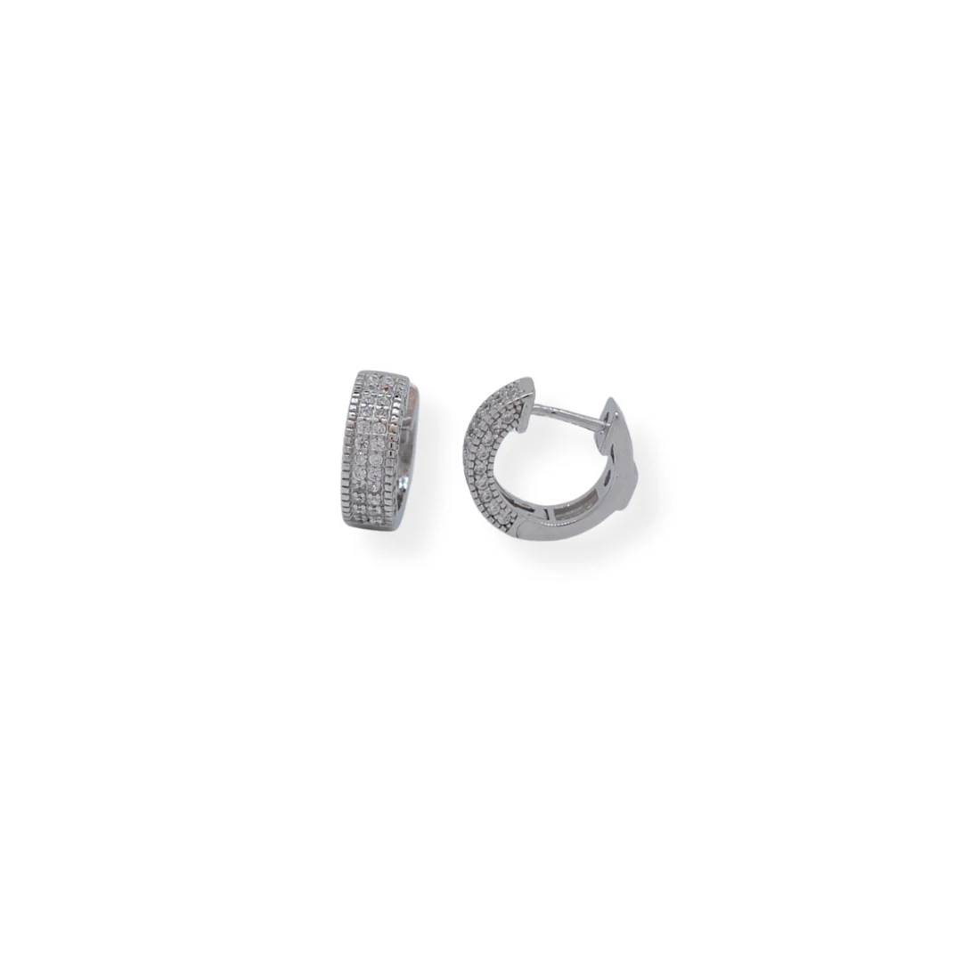 Silver cz earrings - Image 2