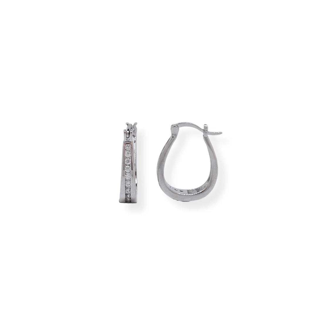 Silver cz earrings - Image 2