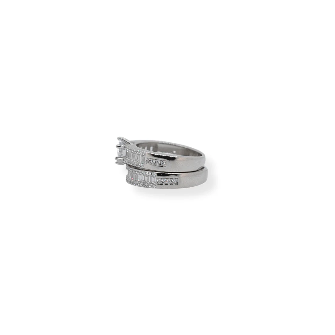 Silver cz twinset ring - Image 2