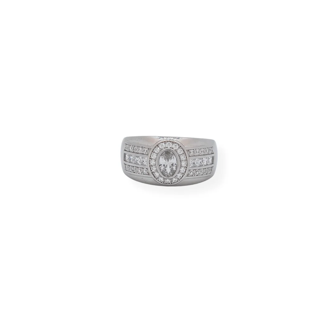 Silver cz ring